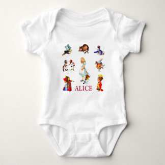 Alice im Wunderland und Freunde Baby Strampler