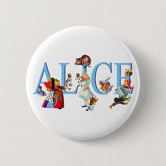 ALICE IM WUNDERLAND UND FREUNDE BUTTON (Vorderseite)