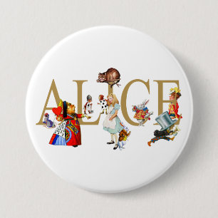 ALICE IM WUNDERLAND UND FREUNDE BUTTON