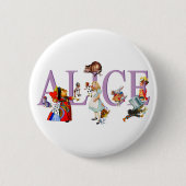 ALICE IM WUNDERLAND UND FREUNDE BUTTON (Vorderseite)