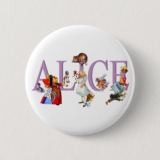 ALICE IM WUNDERLAND UND FREUNDE BUTTON (Vorderseite)