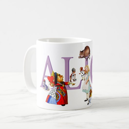 Alice im Wunderland und Freunde Kaffeetasse (Vorderseite Links)