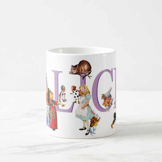 Alice im Wunderland und Freunde Kaffeetasse (Mittel)