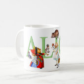Alice im Wunderland und Freunde Kaffeetasse (Vorderseite Links)