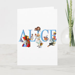 Alice im Wunderland und Freunde Karte