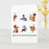 Alice im Wunderland und Freunde Karte (Gelbe Blume)