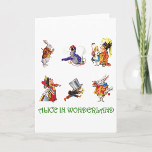 Alice im Wunderland und Freunde Karte
