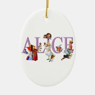 Alice im Wunderland und Freunde Keramik Ornament