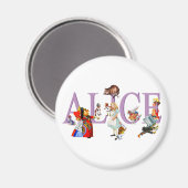 ALICE IM WUNDERLAND UND FREUNDE MAGNET (Vorderseite/Rückseite)