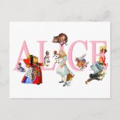 Alice im Wunderland und Freunde Postkarte (Vorderseite)