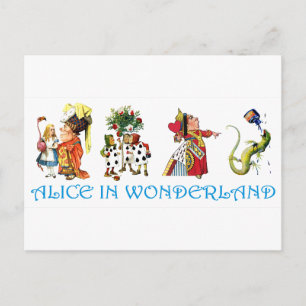 ALICE IM WUNDERLAND UND FREUNDE POSTKARTE