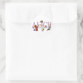 ALICE IM WUNDERLAND UND FREUNDE RUNDER AUFKLEBER (Tasche)
