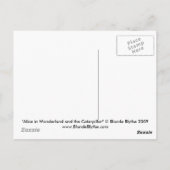 Alice im Wunderland und Raupe Postkarte (Rückseite)