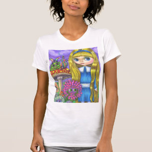 Alice im Wunderland und Raupe T-Shirt