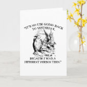 Alice im Wunderland - Unterschiedliche Person Karte (Gelbe Blume)