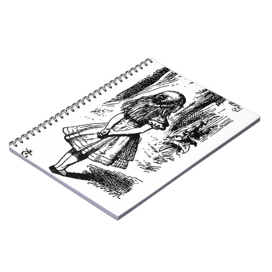 Alice im Wunderland - ursprüngliche Illustration Notizblock (Linke Seite)