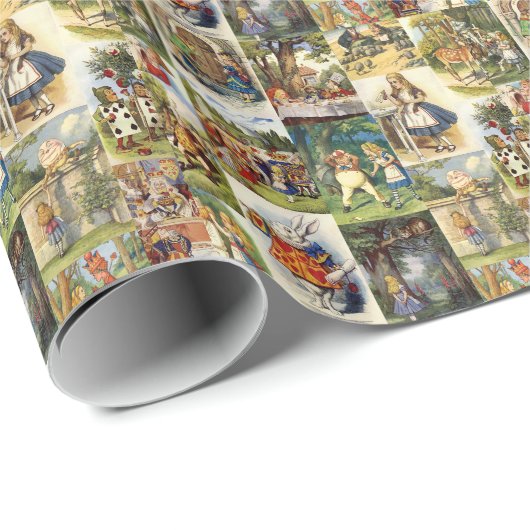 Alice im Wunderland-Verpackungs-Papier Geschenkpapier (Rolleneckpunkt)