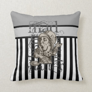 Alice im Wunderland Verrückter Hutmacher Grunge Kissen