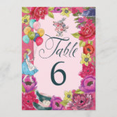 Alice im Wunderland Vibranal Florals Tischnummer (Vorderseite)
