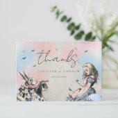 Alice im Wunderland Vielen Dank Dankeskarte (Stehend Vorderseite)