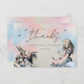 Alice im Wunderland Vielen Dank Dankeskarte (Vorne/Hinten)