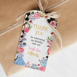 Alice im Wunderland Vielen Dank Tag Geschenkanhänger