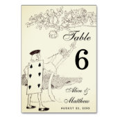 Alice im Wunderland Vintag Elegante Spielkarte 6 Tischnummer (Rückseite)