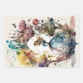 Alice im Wunderland Vintag Geschenkpapier Set (Vorderseite 2)