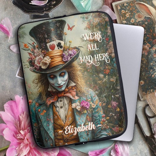 Alice im Wunderland Vintag Mad Hatter Laptopschutzhülle
