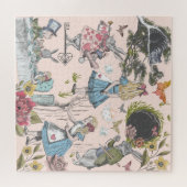 Alice im Wunderland Vintag Märchengebäck Puzzle (Horizontal)