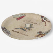 Alice im Wunderland Vintag Story Brautparty Pappteller (Schrägansicht)