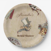 Alice im Wunderland Vintag Story Brautparty Pappteller (Vorderseite)