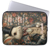 Alice im Wunderland Vintag Weißes Kaninchen Laptopschutzhülle (Vorderseite)