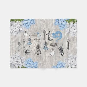 Alice im Wunderland Vintage Blumen Fleece-Decke Fleecedecke