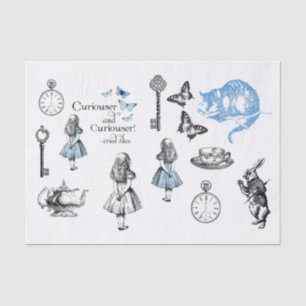 Alice im Wunderland Vintage Dinge - Gewebepapier Seidenpapier