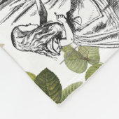 Alice im Wunderland-Vintage Rosen-Fleece-Decke Fleecedecke (Ecke)