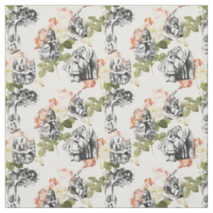 Alice im Wunderland Vintage-Rosen Stoff