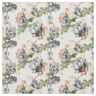 Alice im Wunderland Vintage-Rosen Stoff