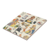 Alice im Wunderland, Vintage Viktorianische Papier Fliese (Seite)