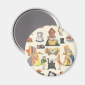 Alice im Wunderland, Vintage Viktorianische Papier Magnet (Vorderseite/Rückseite)
