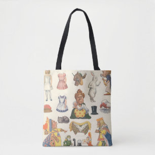 Alice im Wunderland, Vintage Viktorianische Papier Tasche