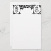Alice im Wunderland-Vintager Rahmen Briefpapier (Vorne/Hinten)