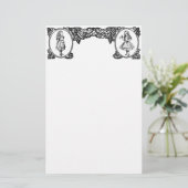 Alice im Wunderland-Vintager Rahmen Briefpapier (Stehend Vorderseite)