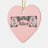 Alice im Wunderland-Vintager Rahmen Keramikornament (Links)