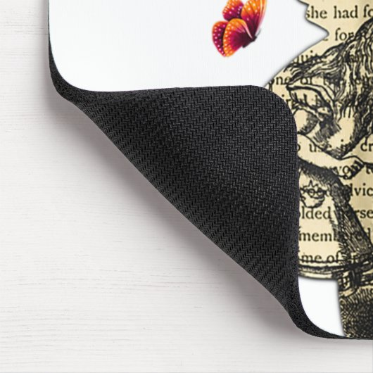 Alice im Wunderland Vintages Buch Mousepad (Ecke)