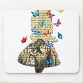Alice im Wunderland Vintages Buch Mousepad (Vorne)