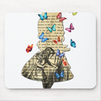 Alice im Wunderland Vintages Buch Mousepad