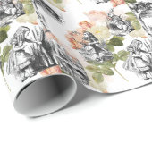 Alice im Wunderland-Vintages Geschenkpapier (Rolleneckpunkt)