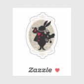 Alice im Wunderland Vintages Kaninchen Aufkleber (Blatt)