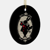 Alice im Wunderland Vintages Kaninchen Keramik Ornament (Rechts)